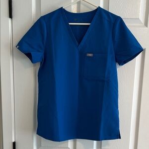 Figs Royal Blue Catarina V-Neck Scrub Top